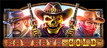 Join the bandits and start looking for them gold wins in Cowboys Gold™, the 3×5 videoslot with 10 paylines, and a massive win potential. Look for the Renegade Symbol that adds all money values on the screen and awards you a little fortune. Add at least 3 Bonus Symbols in the wild west mix and get ready to play up to 25 Free Spins with a max multiplier of 5x. Giddy up, cowboy, it’s time to ride!
